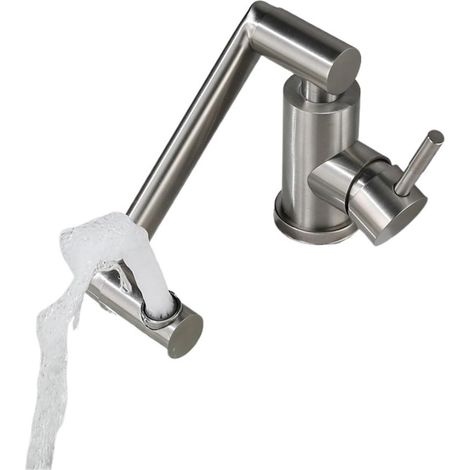 Mitigeur de lavabo, inox 304, rotation 360°, pour sanitaires (1/5)