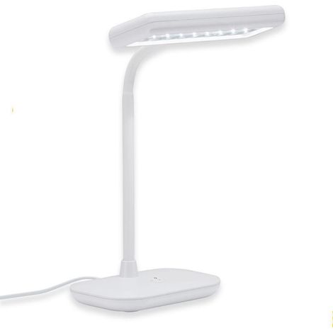 Lámpara de escritorio briloner leuchten blanca 44 cm 7.5 vatios