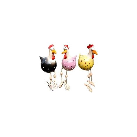 Jardin Décoration de Poulet,3 Pcs Statue Drôle de Résine de Poulet,Prise de Jardin d'art de Cour de Poulet,Poulet Décoration Noël,Convient pour la Décoration de Terrasse, Jardin et Balco