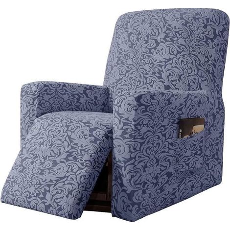 (Grauer) Stretch-Sesselbezug – Jacquard – Grau – 1-Sitzer – Maschinenwaschbar (1/4)