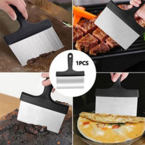 Grattoir pour Plancha - Inox - Nettoyage de Grattoir de Gril de Barbecue (1/5)