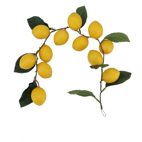 Guirlande de citronniers artificiels à feuilles vertes, 50 cm, à suspendre, décoration intérieure (1/5)