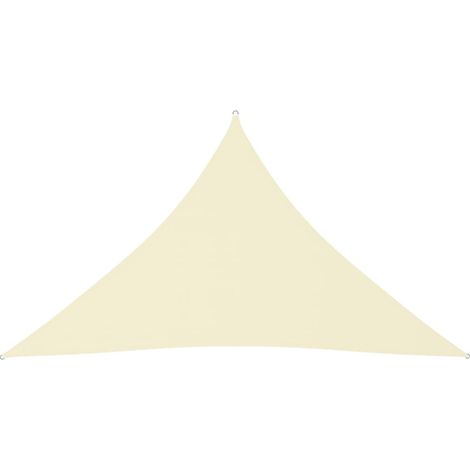 Vela ombreggiante/ombrellone triangolare in tessuto Oxford 3,5 x 3,5 x 4,9 m crema 020009806