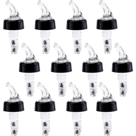 Lot de 12 verseurs à vin automatiques de 3 cl, blancs
