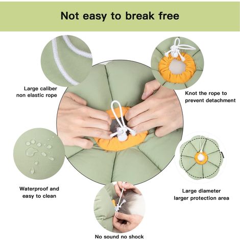 Collerette de Protection Confortable en Forme de Fleur pour Chat, Collier Élisabéthain Doux et Réglable pour Soins Post-Opératoires et Soins de la Peau (1/5)