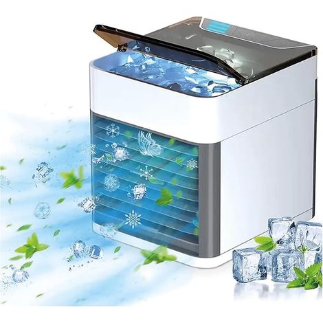 Polar Air Cooler - Refroidisseur d'air mobile de qualité supérieure - Avec 3 niveaux et 7 lumières d'ambiance - Mini refroidisseur d'air - Désodorisant de qualité supérieure (1/5)
