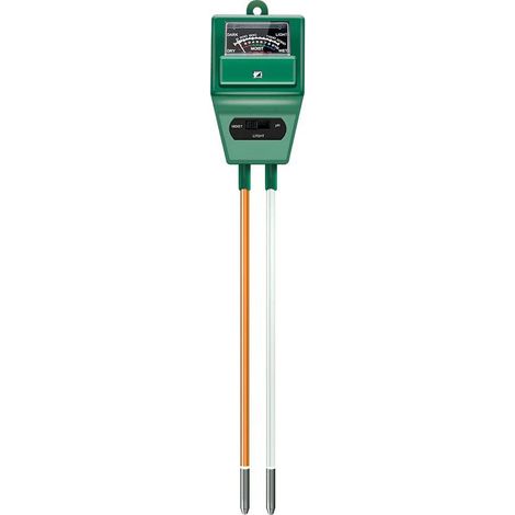 PH-mètre de sol, kit d'outils de jardin 3 en 1 testeur d'humidité/lumière/pH du sol (vert) (1/2)