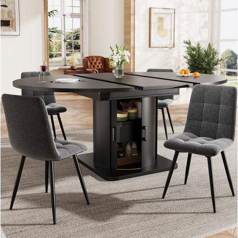 Conjunto mesa comedor extensible con 4 sillas OKMYHOME (1/5)