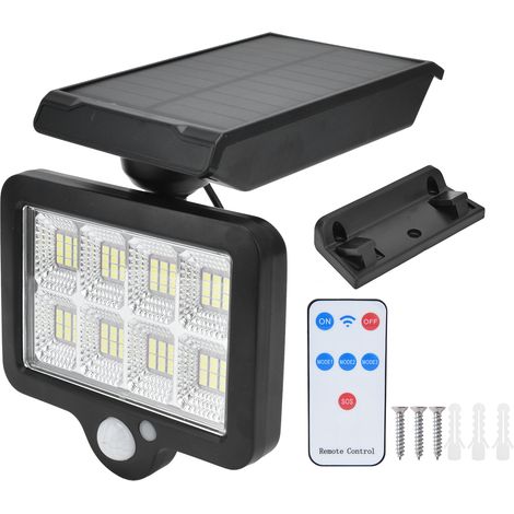 murale solaire étanche à 96 LED avec télécommande détectant
