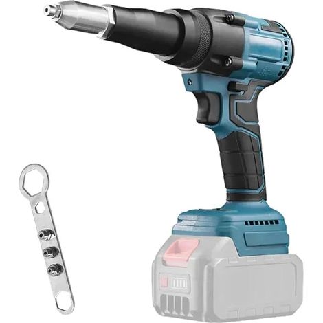 Cordless Rivet Pliers Compatible with 18V Battery, 25000N Rivet Gun, Cordless Riveter for Blind Rivets from 2.4 to 0.6 cm