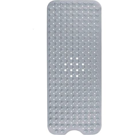 Alfombrilla de baño con 200 ventosas, antideslizante, para baño o ducha, 100 x 40 cm (gris). (1/4)