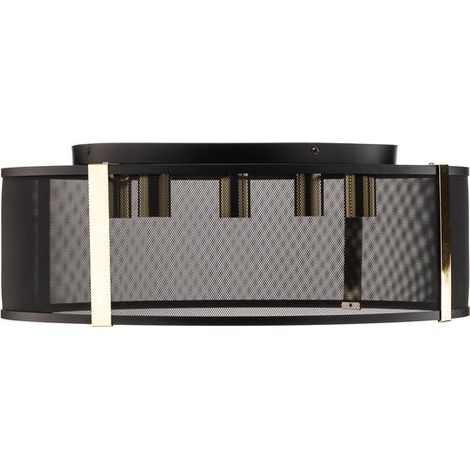 [NEUWERTIG] B-Ware Luminex Deckenlampe Leuchte Lavinia gold schwarz Streifen fünfflammig E27 (1/2)