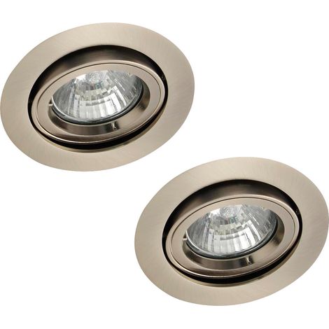 Litecraft Recessed Downlight Fire Rated IP20 Tiltable Spotlight Chrome - 2 Pack (1/5)