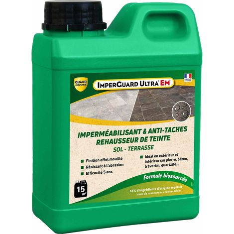 Guard Industrie – Hydrofuge réhausseur de couleur 1L – Antitache professionnel pour pierres poreuses – Application facile au rouleau ou pinceau - EM 1 L (1/8)