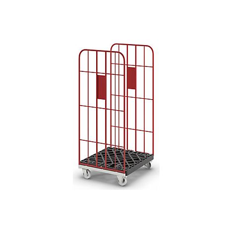 kaiserkraft  Rollcontainer a V  impilabile  2 lati  rosso