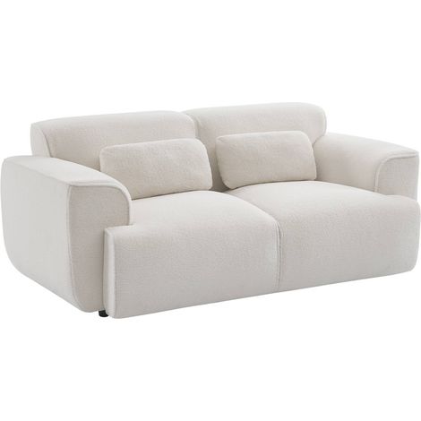 sweeek - 2-Sitzer-Sofa mit Teddy Bouclé-Bezug (1/5)