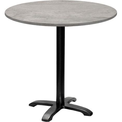 Table ronde Ø 80 cm - modèle Bazila béton naturel (1/4)