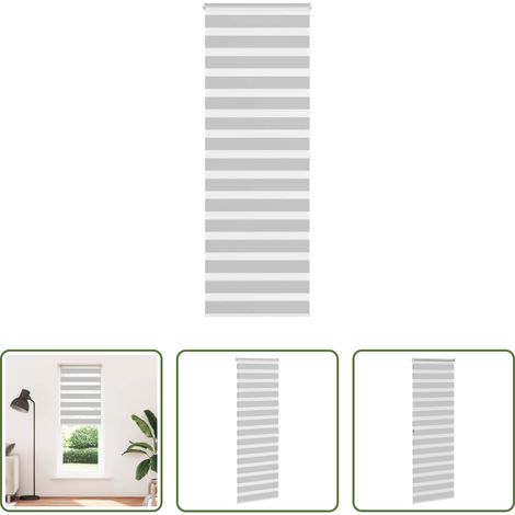 vidaXL Sonnenschutz -  Doppelrollo Hellgrau 75x200 cm Stoffbreite 70,9 cm Polyester (1/5)