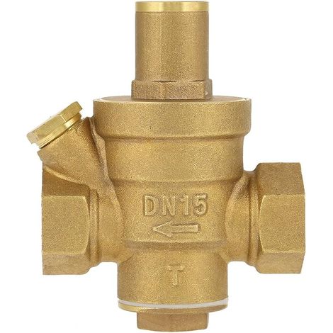 1Pc Adjustable Brass Water Pressure Reducing Regulator Valve Thread DN15 1/2 (1/5)