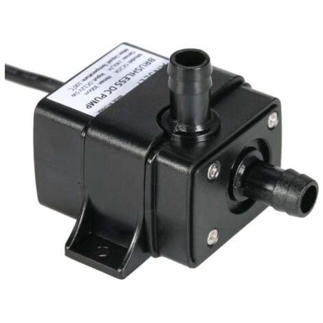 Pompe à Eau et Huile Sans Balais DC12V 5W 240L/H Silencieuse Étanche Hauteur 3m 0-100°C pour Fontaine Aquarium