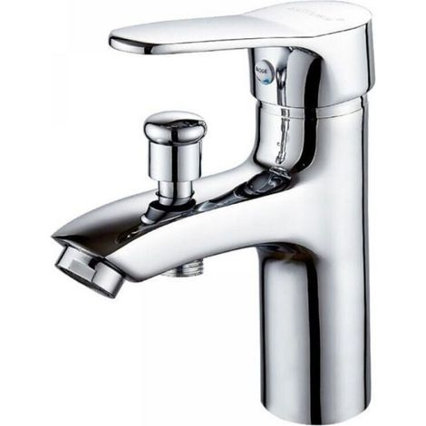 Robinet baignoire robinet monotrou à double usage chaud et froid Alliage Mitigeur de douche, robinet salle bain douche (1/5)
