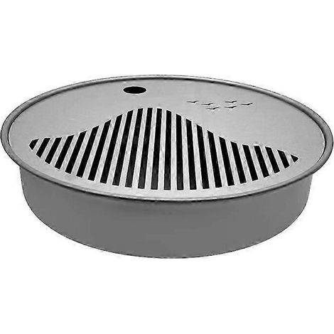 Plateau à thé circulaire en titane pur pour extérieur, ultra-léger et épuré, avec réservoir d'eau intégré et plateau d'infusion profond. WHBYV (1/4)