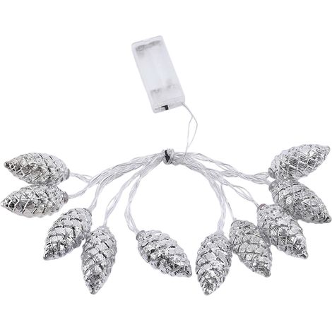 Guirlande Lumineuse Pommes De Pin - 20 LED Blanc Chaud - 200 cm - Alimentation Piles - Pour Décoration Intérieure Et Extérieure (1/5)