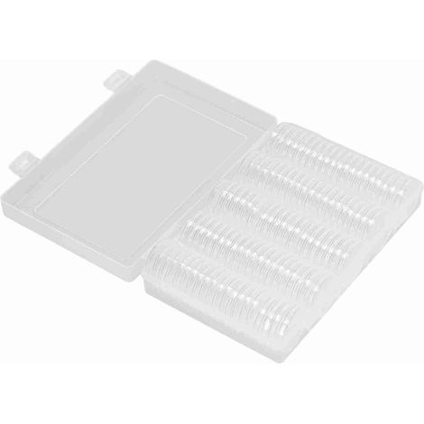 Capsules de Pièces Transparentes 5 Tailles 17-30 Mm Mallette de Rangement Anti-poussière avec Joints en Mousse EVA pour la Collecte (1/5)