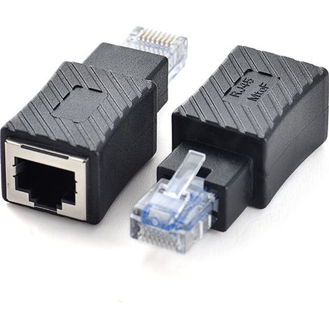 RJ45-Netzwerksteckeradapter (gerade), RJ45-Stecker, gerader Netzwerkstecker, gerader Netzwerk-Kristallkopfadapter (1/5)
