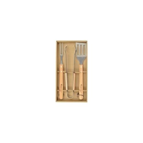 Set accessoires barbecue Aster argent 37 cm acier inoxydable (1/3)