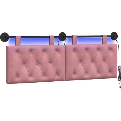Maison Exclusive - Tête de lit suspendue Rose Velours (1/5)
