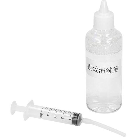 Tintenreinigungslösung mit starker Löslichkeit, Düsenfarbstoff-Reinigungsflüssigkeit mit Spritze für Tintenstrahldrucker (1/5)