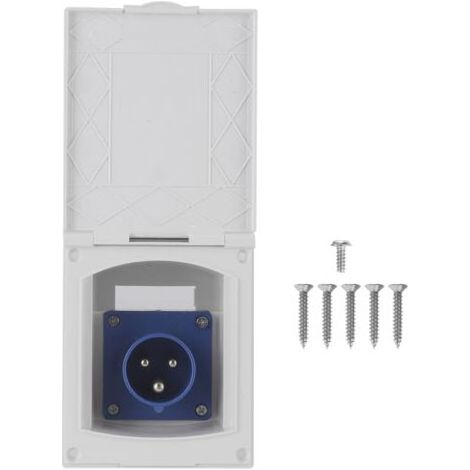 Prise Caravane 220v Extérieure, Dioche 220V240V 16A Prise de Courant étanche Externe 3Pin Flush Femelle Prise de Courant pour RV Camping-Car Remorque Caravane (1/4)