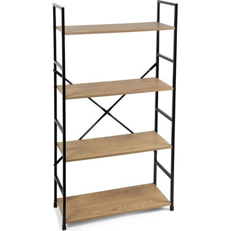 Scaffale in metallo 4 ripiani cm 59x24x112h