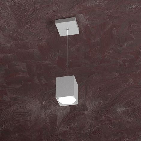 Sospensione Moderna Area Metallo Grigio 1 Luce Gx53 10Cm