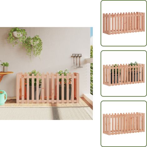 Hochbeet Lattenzaun-Design 150x50x70 cm Massivholz Douglasie - Holz Hochbeet - Douglasienholz Hochbeet - Hochbeet Mit Deckel - Gartengefäß - Blumenerde (1/5)