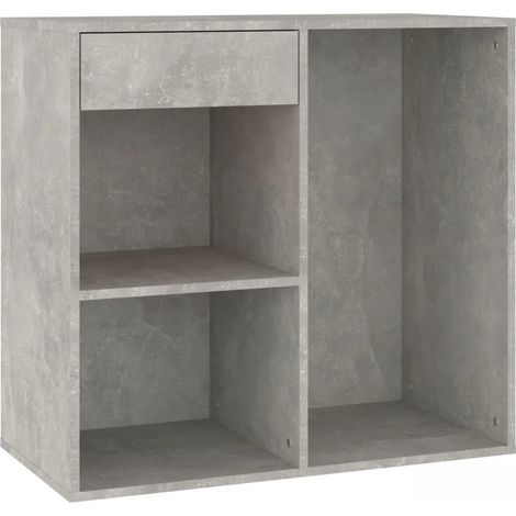 Armadietto per cosmetici moderno design pratico contenitore 80 x 40 x 75 cm in legno ingegnerizzato grigio cemento 020047951