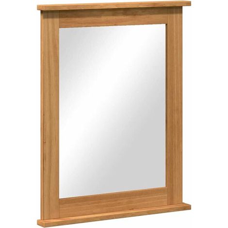 Miroir VIGO, brun miel, 55,5 x 5 x 70 cm, pin massif. (1/4)
