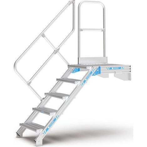 ZARGES LM-Treppe mit Plattform 60° 5 Stufen, 800 mm breit, Höhe 1.25 m (1/5)