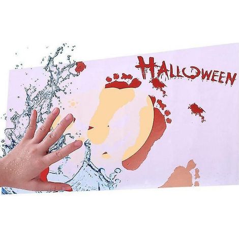 BEBUSINGOTO EL ORIGINAL - INCREÍBLE EFECTO DE CAMBIO DE COLOR DE SANGRE Pruebe la primera alfombra de baño con sangre del mundo (R): una fina lámina de plástico que reacciona solo con agua y cambia el (1/4)
