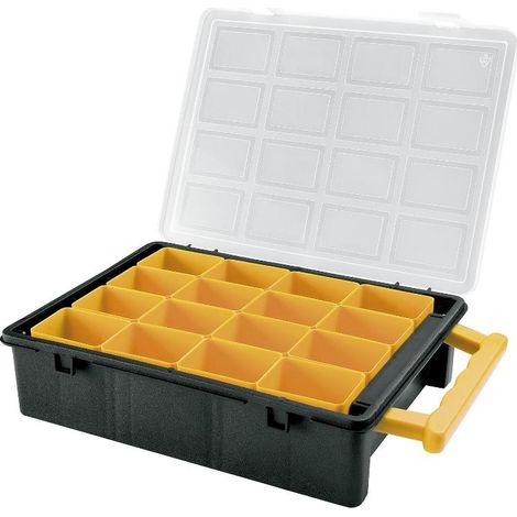 maletin organizador plastico 16 compartimentos extraibles 242x188x60 mm. caja almacenaje, malentin organizador, (1/5)