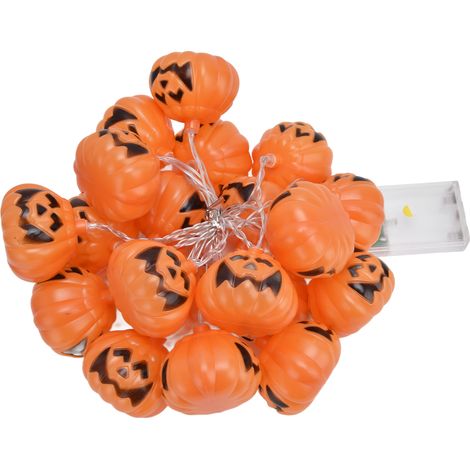 Guirlande lumineuse citrouille d'halloween à 20led, 3 mètres, double Mode, décorative pour Festival (1/5)
