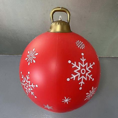 Boule de Noël gonflable décorative de 60 cm pour l'extérieur, en PVC, géante, pour sapin de Noël, sans lumière. (1/5)