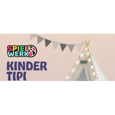 Tenda Tipi per bambini con cuscini e luci LED (1/5)
