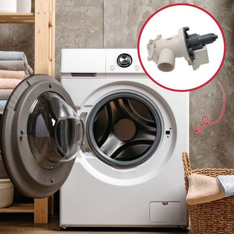 Pompe De Vidange Pour Lave-Linge - Compatible Avec Modèles L9510 L9600 CELL510 WMB71221 WTV9612XS - Pièce De Rechange ×1 (1/5)