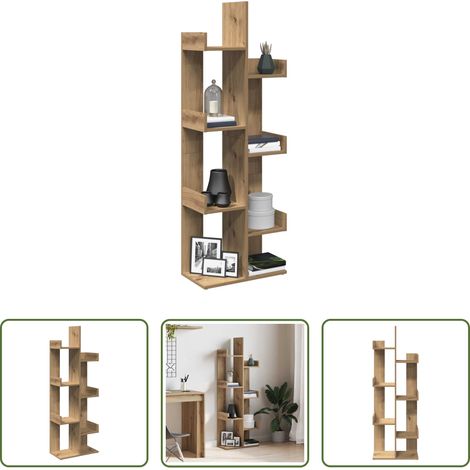 Bücherregal Holz - Bücherregal Artisan-Eiche 48x25,5x140 cm Holzwerkstoff (1/5)