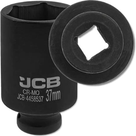 JCB TIEFER SCHLAGSCHLAG-STECKSCHLÜSSEL 1/2" Cr-Mo 6-Kant 37mm STECKSCHLÜSSEL