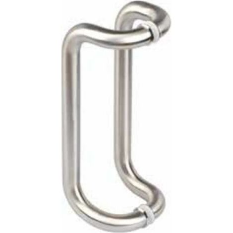 Paire de Poignée porte vitrée modèle 15 inox 304 satin