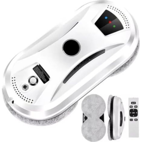 Limpiador de ventanas,Robot limpiador de ventanas,Limpiador de ventanas de 5600 Pa,con control remoto,navegación inteligente,10 paños lavables (1/2)