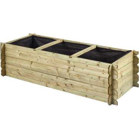 Carré potager au sol 214L Basil en Pin Traité